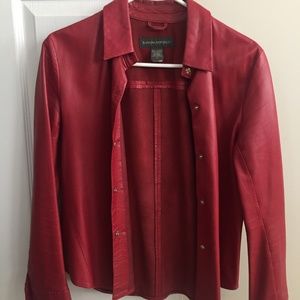 Red Leather Shirt